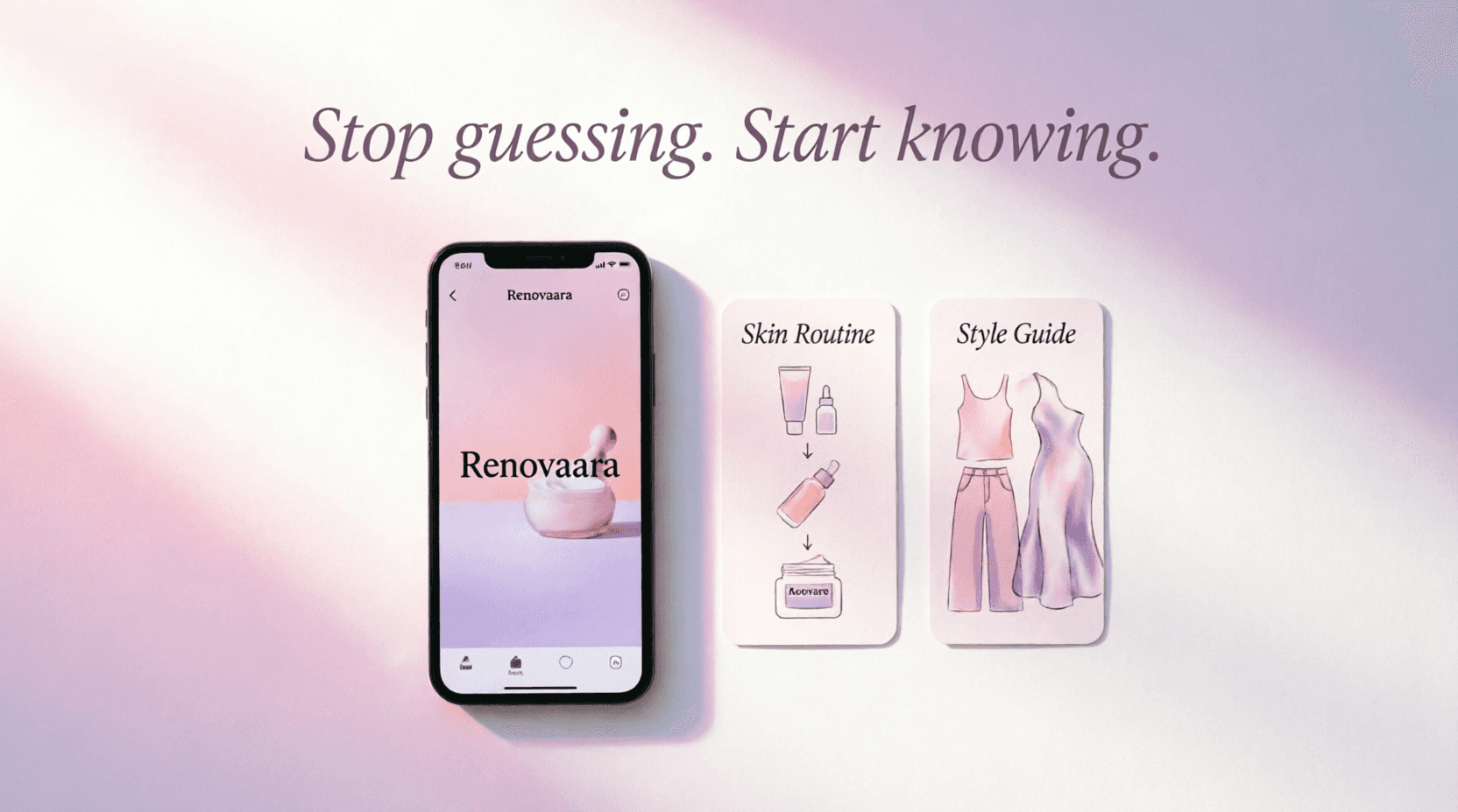 Stop guessing. Start knowing — Renovaara beauty analysis preview